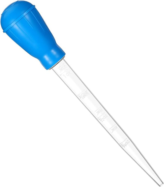 Aquarium Cleaning Dropper, 30ml Aquarium Clean Pipette Dropper, Manual Fish Tank Water Changer, Gravel Cleaning Straw, Fish Tank Cleaning-Tool, Feeder Pipette (Blue)