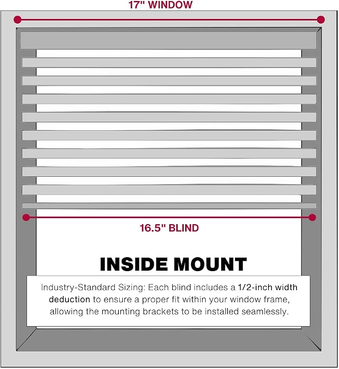 LOTUS & WINDOWARE Cordless 1" Vinyl Blind, Room Darkening, Horizontal Blinds