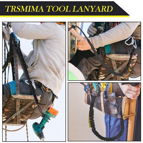TRSMIMA Safety Tether Tool Lanyard - 20 Pack Fall Protection Absorbing Tool Lanyard Tethering Accessories Nylon Webbing Scaffolding Safety Training for Industrial Workers - size: 20-pack