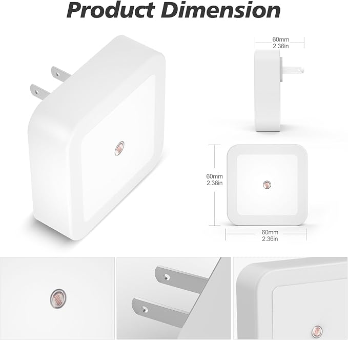 Sujeet Night Light, Night Lights Plug into Wall 4-Pack, Dusk to Dawn Night Lamp
