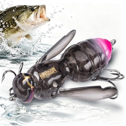 Kingdom Wasp Crawl Bait Insect Bionic Floating Fishing Lures Swimbaits Hard Artificial Baits Lure Freshwater and Saltwater Bass Carp Pike Walleye Fishing ABS Material Carbon Steel Three Book Hook - color: 02, size: 4.2g