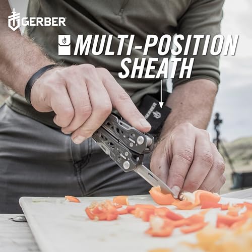 Gerber Gear Truss 17-in-1 EDC Needle Nose Pliers Multi tool - includes Pocket Knife, Screwdriver, and Bottle Opener Accessories - Gifts for Men, Fishing and Camping Gear - Gray with Standard Sheath - style: Gray Standard Sheath