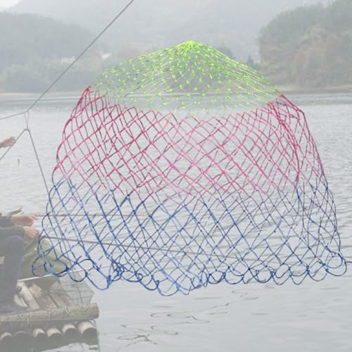 Folding Nylon Landing Dip Net Replacement Fishing Landing Meshs Net for Freshwaters Saltwater Fishing Net Easy to Use - size: 50cm