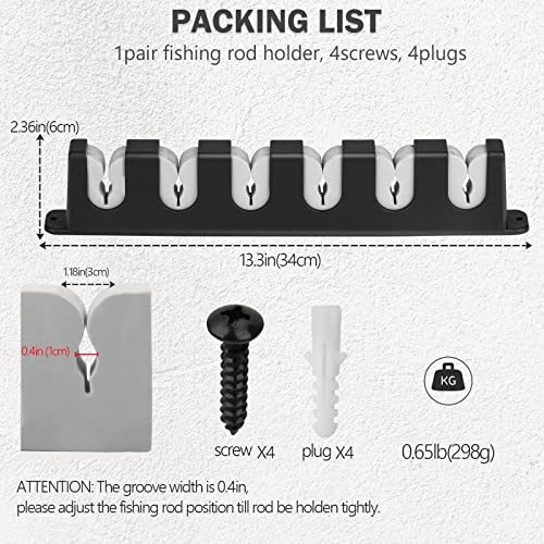 THKFISH Fishing Rod Rack Holders Wall Mount Vertical/Horizontal for Garage