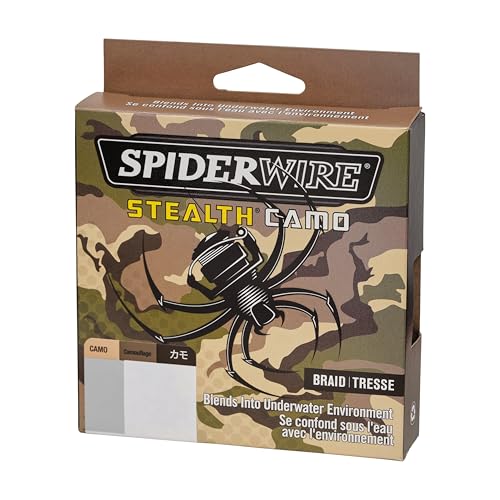 SpiderWire Stealth Braid Fishing Line - color: Camo, size: 125yd, style: 8lb Break Strength