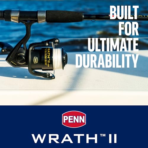 Penn Wrath II Spinning Reel and Fishing Rod Combo - size: 5000 Size Reel - 8' - Medium Heavy - 2pc