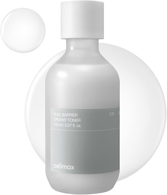 celimax Dual Barrier Creamy Toner | with Ceramides, Peptide, Oil & Alcohol Free, Facial Astringent, Hydrating, Calming, Soothing, Non Irritating,150ml