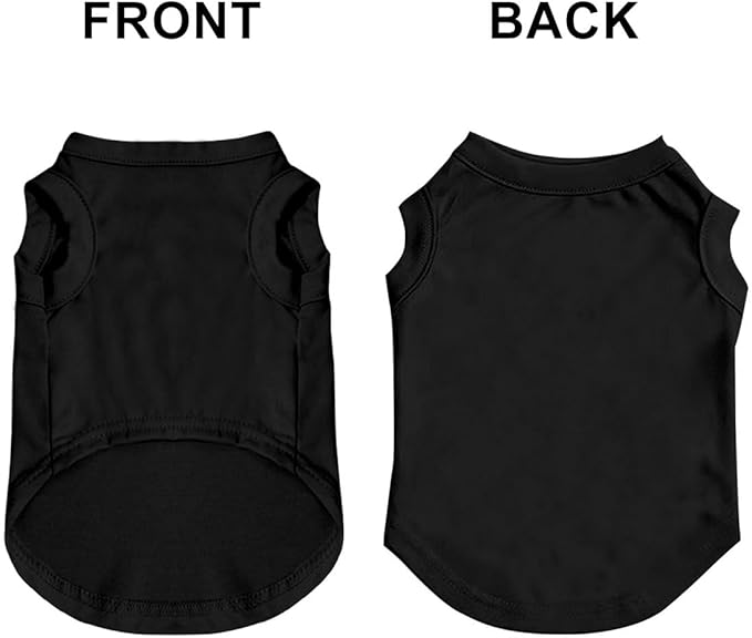 Custom Dog Shirt Pet Clothes Breathable Shirts for Small to Large Dogs Customized Name Logo Photo Puppy Outfits Personalized Sleeveless Vest Pets Apparel Black, 3XL
