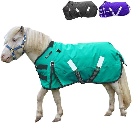Derby Originals Nordic-Tough 1200D Heavyweight Mini Horse & Pony Turnout Blanket – Waterproof, Breathable, 300g Insulation, 210T Lining, Reflective, 2-Year Warranty (Turquoise, 56")