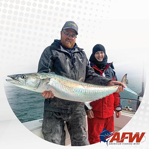 American Fishing Wire Surfstrand Micro Ultra Bare 1x19 Stainless Steel Leader Wire - Fishing Leader Line for Saltwater, 6.6lb Test - 61lb Test, Camo Color, 5m Length - style: 35 Lb / 5 M