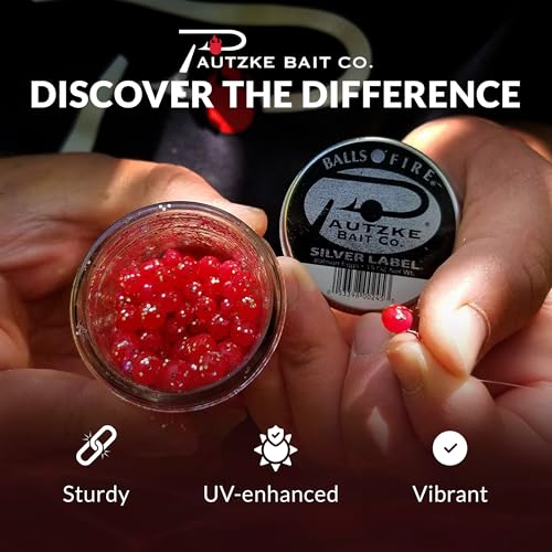 Pautzke Balls O' Fire Salmon Eggs Bait - Real Salmon Eggs for Trout Fishing, Soft Fish Eggs for Salmon Fishing, Can Be Used as Single Egg Salmon Bait or Salmon Egg Sacks - color: 3-Premium