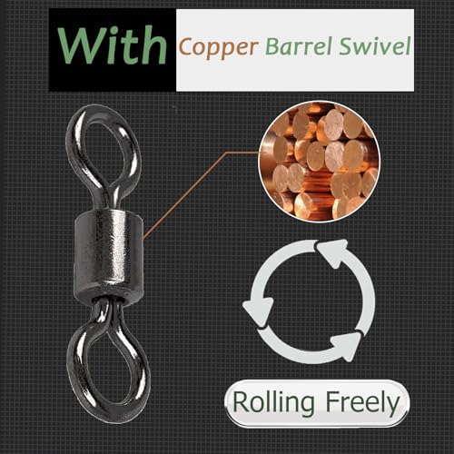QISHUO Fishing Line Wire Leaders Lures High Strength Fishing Wire Leader Steel Rig Fishing Leaders Stainless Black Nickel - size: Size #1 (5.9in-20lb) 50pcs