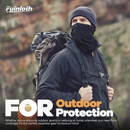Fuinloth Neck Gaiter, 6 Pack Cooling UV Protection Bandana Face Mask Gator | Breathable Sweat Wicking, UPF 50, Sun Wind Dust Shield, Quick Dry & Washable, 95% Polyester 5% Spandex - color: Black+gray+light Gray+navy+sand+brown