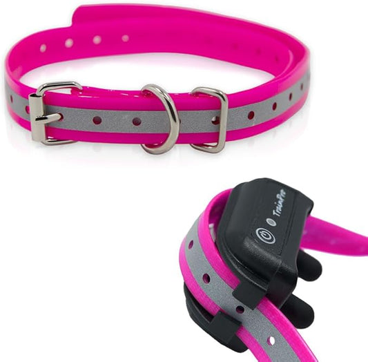 Universal 27 ½” X ¾” Replacement Band Strap for Dog Training Collar - Adjustable Waterproof TPU for Remote E-Collar, Static/Vibration Shock Trainer, Fits Most Bark Control & Obedience Devices