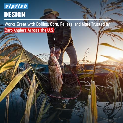 24 Pack Pre-Tied Carp Rigs with Sharp Hooks, Swivel & PE Line – Hook The Big One with Boilies, Pellets & Corn – The Ultimate Carp Fishing Equipment - color: #4-24PACK