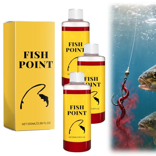 Concentrated Fish Attractant Liquid, Red Worm Liquid Spray, Bait Scent Attractor for Freshwater Fishing, Improves Bite Response - color: 3PCS