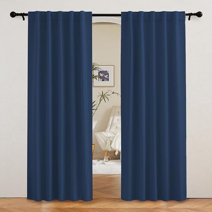 RYB HOME Blackout Curtains for Living Room, Privacy Thermal Insulating Window