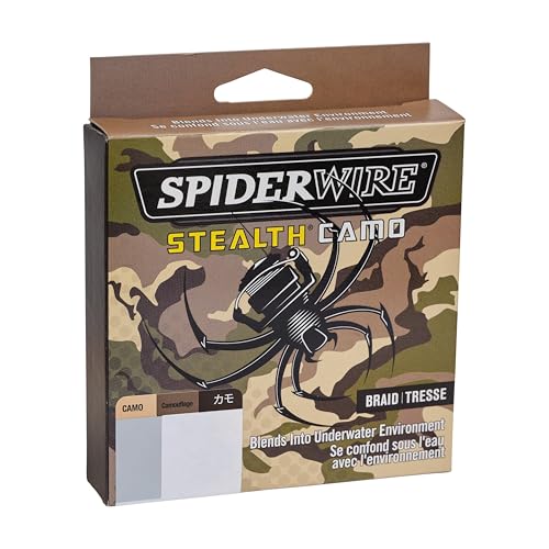SpiderWire Stealth Braid Fishing Line - color: Camo, size: 300yd, style: 8lb Break Strength