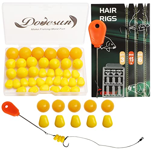 Dovesun Carp Fishing Hair Rigs Carp Fishing Equipment with Baits Hooks Accessories 41PCS/151PCS - color: Size#6-41PCS