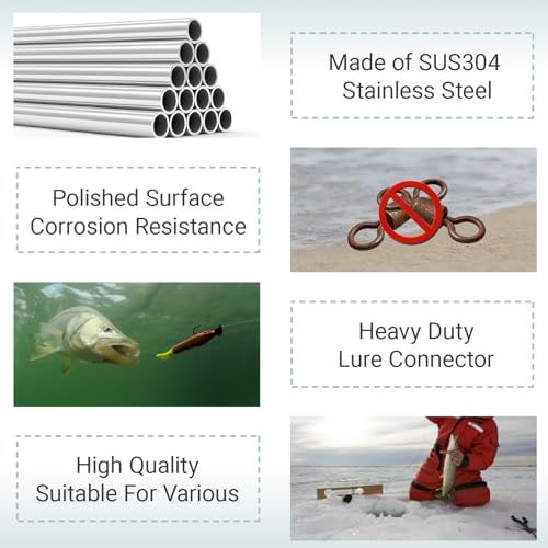 Atibin Stainless Steel Barrel Swivel Snap Saltwater Swivels Fishing High Strength Lure Fishing Swivel Heavy Duty SUS304 - size: #4 (123lb) 50pcs