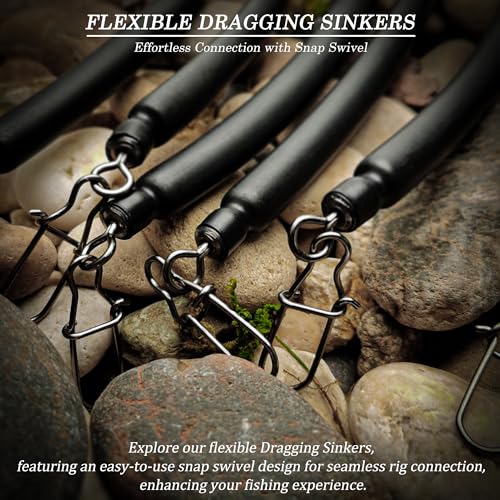 Dragging Weights for Catfishing, Drag Weights No Snag Sinkers for Bottom Bouncing, Trolling, Drifting, Snagless Catfish Sinker Tackle Gear and Equipment - size: A1-2oz-Orange-5PCS