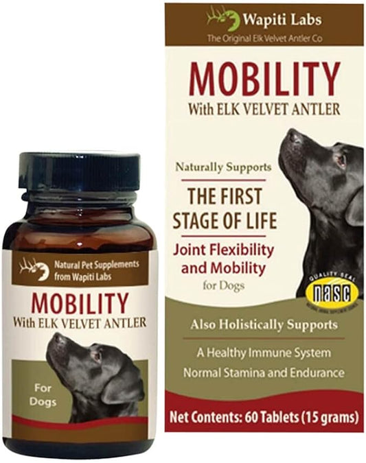 60 Count Dog Mobilty with Elk Velvet Antler Tablets