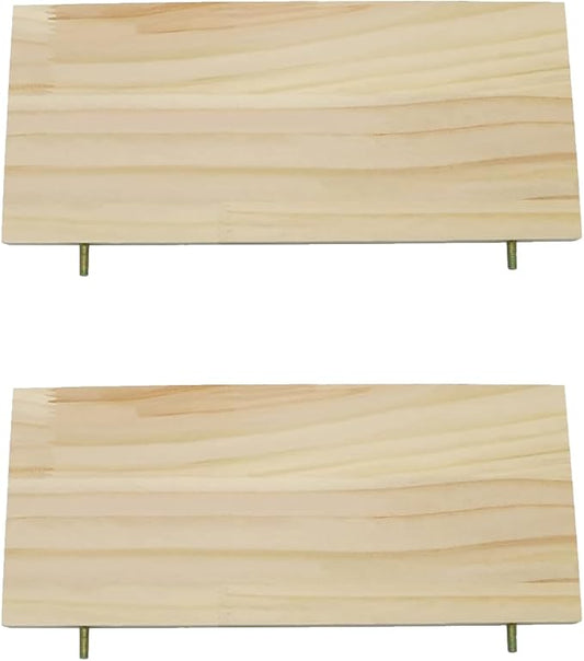 Litewoo Parrot Bird Wood Perch Platform Large Stand Shelf for Birds Budgie Parakeet Cockatiel Conure Cockatoo Macaw African Grey (2PC)