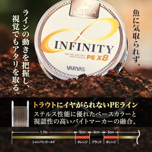 VARIVAS Area Super Trout Infinity PE x8 - size: 5.6 lb (#0.2) 75m