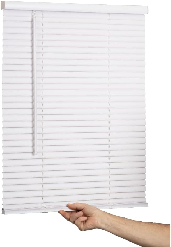 LOTUS & WINDOWARE Cordless 1" Vinyl Blind, 22.5" x 24", Room Darkening