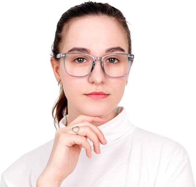 YEIN Bifocal Reading Glasses with Blue Light Blocking Lenses, Bifocal Reader for Women and Men, Vintage Square frame with Spring Hinge (+0.75/+3.25 magnification)