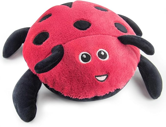 Microwavable Heating Pad for Pain Relief, Cute Unscented Stuffed Animal Moist Heat Pad for Neck, Shoulder, Stitched Heatable Soft Pillow for Cramps, Period, Gift for Women & Kids (Red)