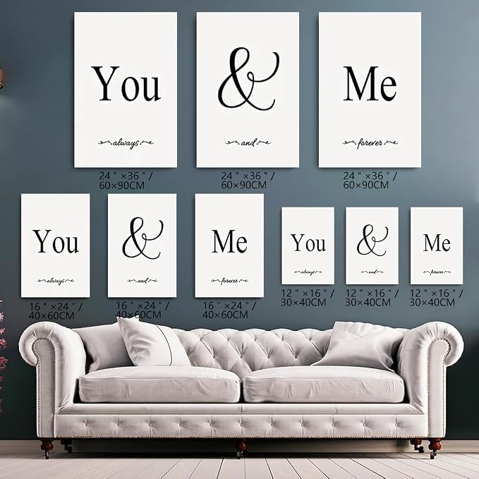 GUBIYU Black and White Love Canvas Poster