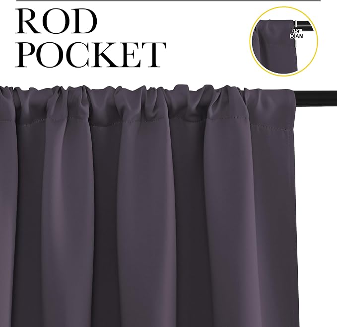 NICETOWN Blackout Curtains for RV Windows, 2 Panels, Room Darkening Window