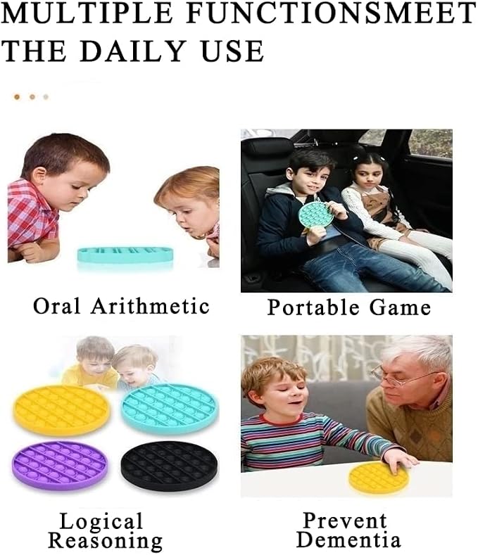 Random 4 Pcs Fidget Toys,Pop Fidget Sensory Toys Set,Stress Relief Gifts for Kids & Adults,Pop Bulk & Party Favors Toddler Toys for Easter Gifts,Party Supplies,Classroom Prizes