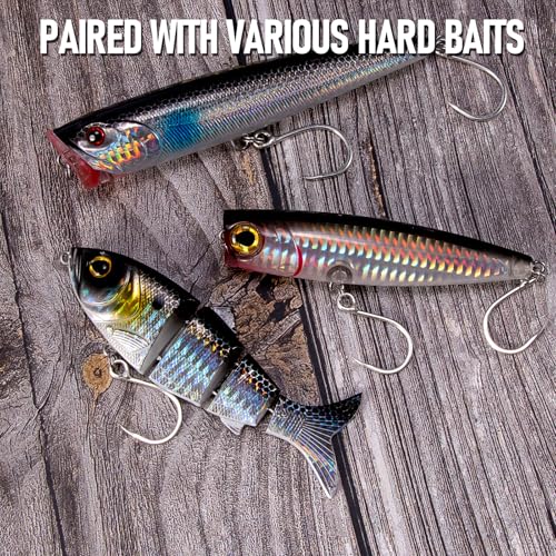 Alwonder 10-Pack Inline Hooks 5X Strong Single Replacement Hook for Hard Baits, High Carbon Steel Heavy Duty Welded Eye Fishing Hooks, Jigging Hook for Freshwater Saltwater Trolling Fishing Tackle - size: #4/0