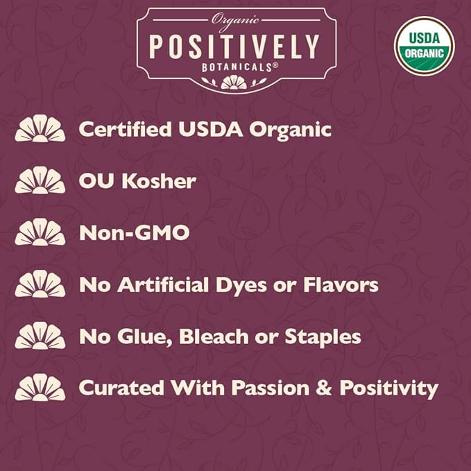 Organic Positively Botanicals Company, Chicory Root Herbal Tea Bags, 20 Count