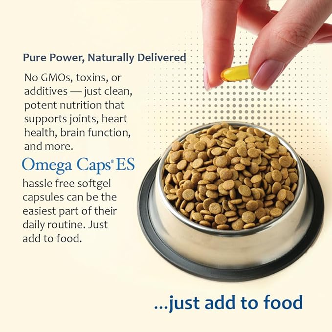 Extra Strength for Large and Giant Dogs Value Size Omega-3 and Omega-6 Fatty Acid Antioxidant Supplement Vet Formulated Made in USA Skin Coat Joint Heart and Immune Health 250 Softgel Capsules