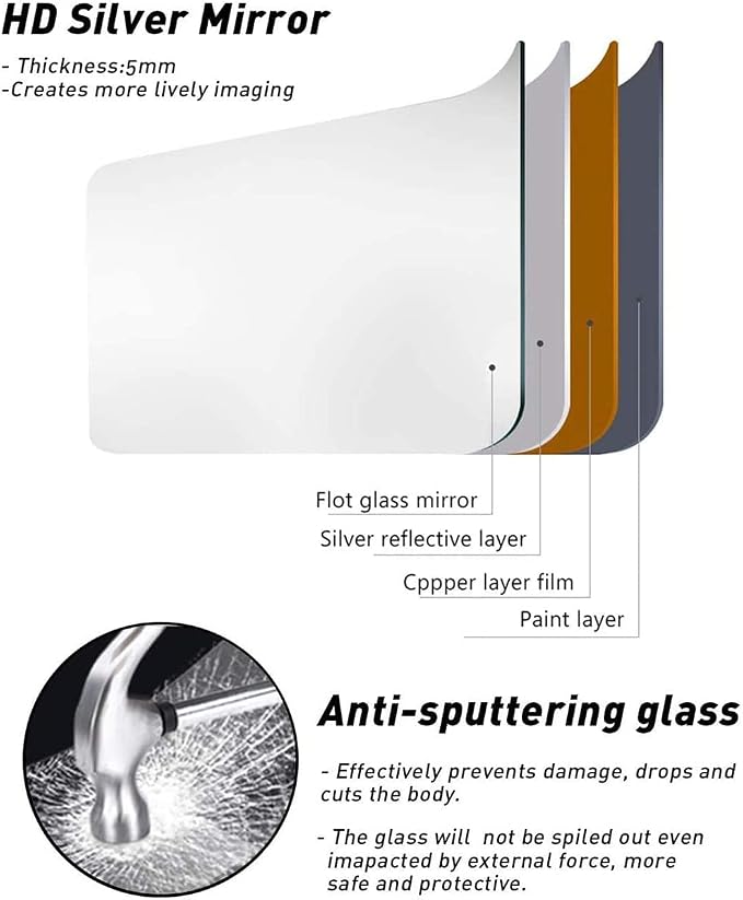 Arched Floor Mirror, Standing Mirror Hanging or Leaning, Body Mirrors
