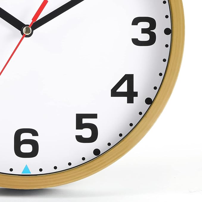 SIN&MI Wall Clock 9 Inch Battery Operated Silent Non-Ticking Wall Clock Modern