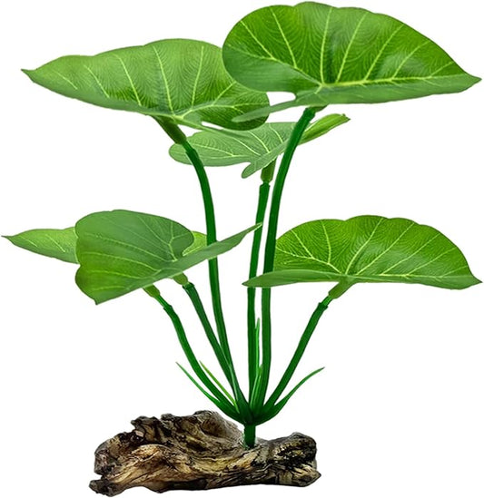 Silk Aquarium Plants Betta Fish Tanks Decor 6-in Soft Aquarium Decorations Fish Tanks Plants Leaf Hammock, Artificial Aquarium Plant Fish Tank Decorations Accessories Goldfish Reptile Plants Driftwood
