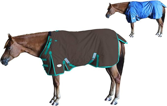 Derby Originals Nordic Tough 1200D Ripstop Waterproof Reflective Winter Horse Turnout Blanket 300g Heavy Weight, Chocolate Brown, 84"