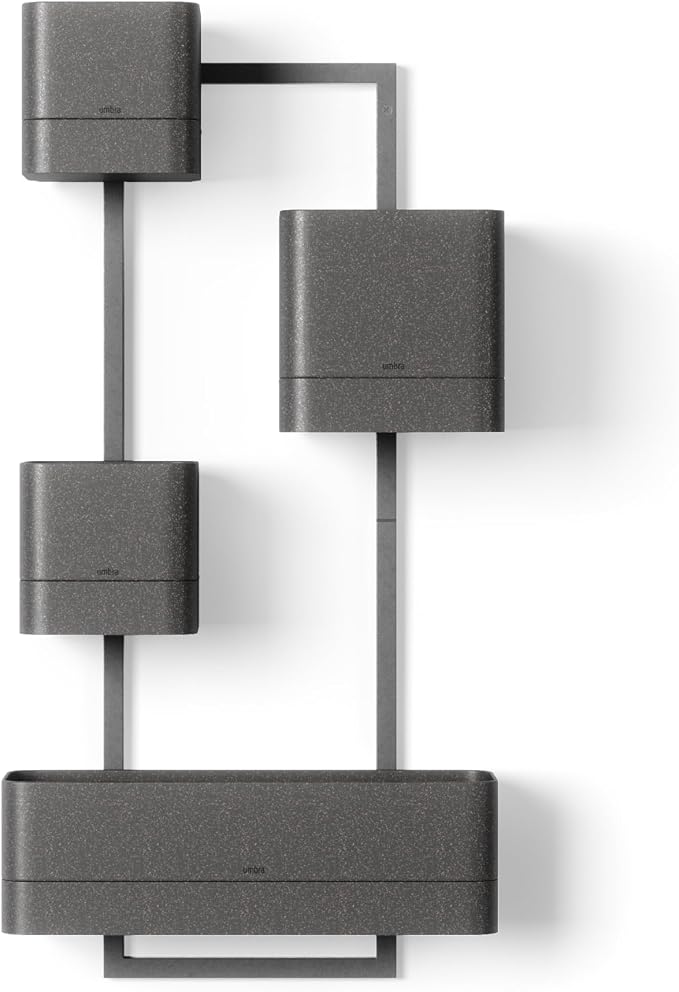 Umbra Cubiko Wall Planter with 4 Lightweight and Durable Pots
