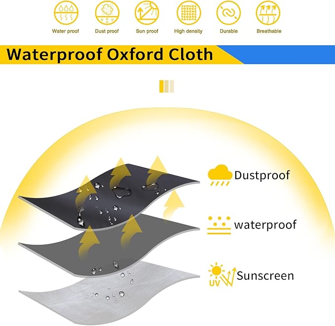 Waterproof Shelf Cover with Clear Front, Fits 36 x 18 x 62 in – Black