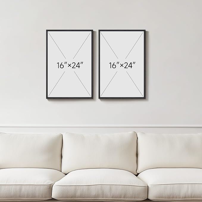 Framed Neutral Abstract Floral Wall Art