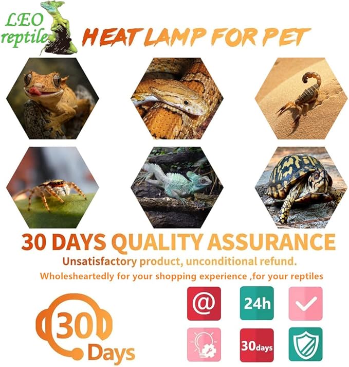 Leoterra Ceramic Heat Lamp for Reptiles 2pack100w Ceramic Heat Emitter for Amphibian Tank,Chicken Coop,Dog, Bird Coop, Cat House Use, Strong Durable and Powerful,Gives Off No Light(2-Pack)