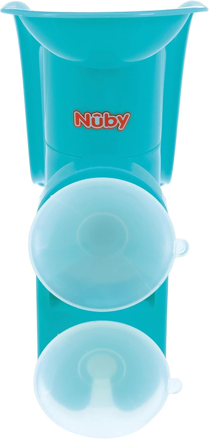 Nuby Penguin Slide Bath Toy Play Set with 4 Bath Squirters - Baby Bath Toys for Boys and Girls 12+ Months - Suction Cup Toy Attaches to Shower Wall