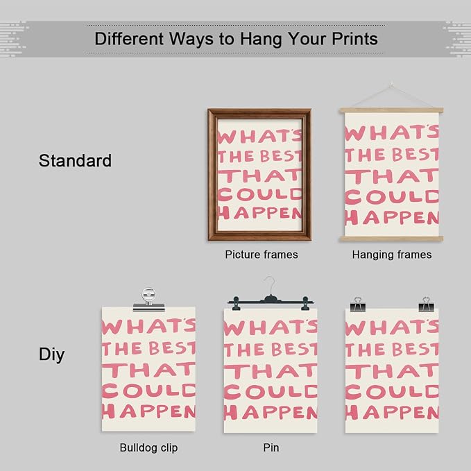 Yaasilinage Daily Reminder Positive Canvas Wall Art, Positive Affirmations Wall