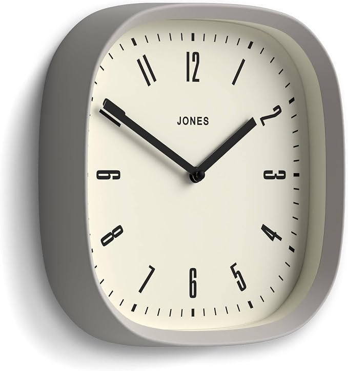 JONES CLOCKS® Marvel wall Clock | Modern Retro Rounded Square Clock | 10 inch |