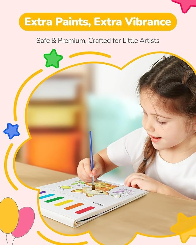 TECJOE 3 Pack Paint with Water Coloring Books for Toddlers, Mess Free Watercolor Painting Set with 6 Brushes, Travel Art Craft Toys Birthday Gifts for Kids Ages 3-8, Princess, Dinosaur & Forest | Thick Watercolor Paper With 6 Brushes, Mess Free Travel ...