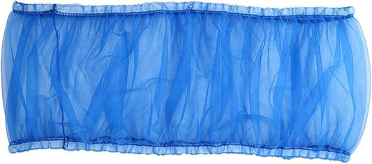 Ventilated Nylon Bird Cage Cover,Bird Cage Seed Catcher Large Size Bird Cage Mesh Cover Protector for Round Square Cages (Blue)